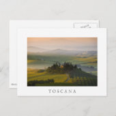 Toscane berglandschap op zonsopgang briefkaart (Voorkant / Achterkant)