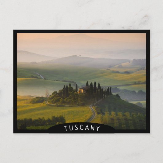 Toscane berglandschap op zonsopgang briefkaart (Voorkant)
