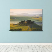 Toscane berglandschap op zonsopgang canvas afdruk (Insitu (Houten vloer))