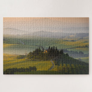 Toscane berglandschap op zonsopgang legpuzzel
