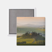 Toscane berglandschap op zonsopgang magneet (Voorkant / Achterkant)