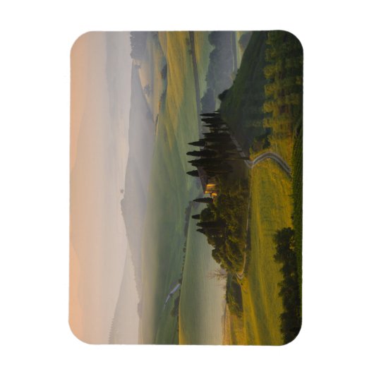 Toscane berglandschap op zonsopgang magneet (Verticaal)