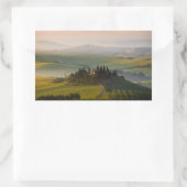 Toscane berglandschap op zonsopgang rechthoekige sticker (Tas)