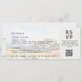 Toscane Bestemming Boarding Pass Fotobruiloft Kaart (Achterkant)
