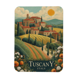Toscane bij zonsondergang - Italië Reizen Magneet