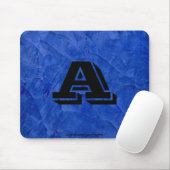 Toscane Blauwe namaak afwerking monogram Muismat (Met muis)