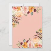 Toscane Botanische Floral Wreath Wedding Kaart (Achterkant)