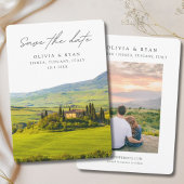 Toscane Bruiloft Pienza Italië Save the Date Kaart
