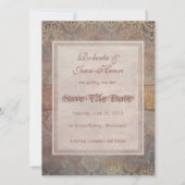 Toscane Damask Italiaanse legance Save The Date (Achterkant)