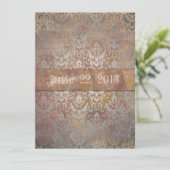 Toscane Damask Italiaanse legance Save The Date (Staand voorkant)