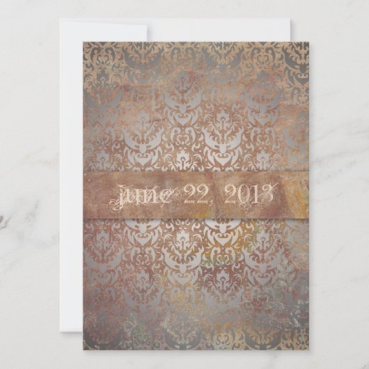Toscane Damask Italiaanse legance Save The Date (Voorkant)