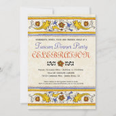 Toscane Dinner Party Uitnodiging (Voorkant)