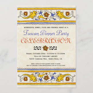 Toscane Dinner Party Uitnodiging