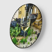 Toscane Druiven Wijn Acryl Keuken Wandklok (Hoek)