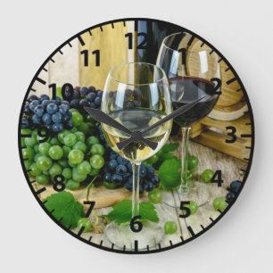 Toscane Druiven Wijn Acryl Keuken Wandklok