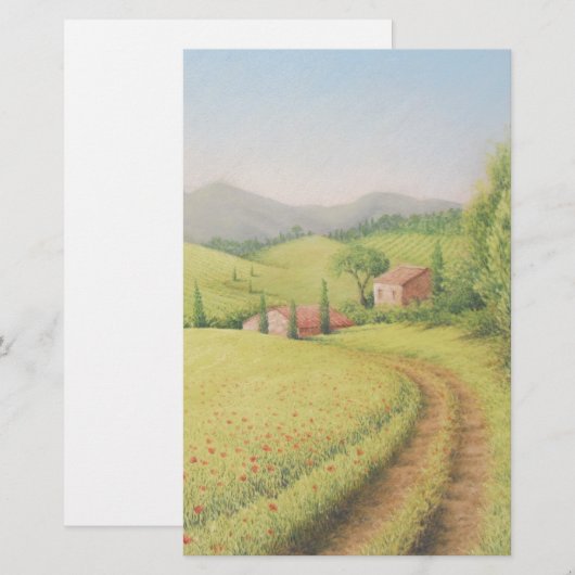 Toscane Farmhouse, Italië Briefpapier (Voorkant / Achterkant)