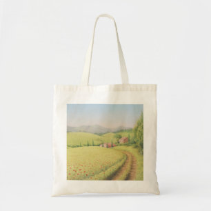 Toscane Farmhouse, Italië, Canvas tas Pastel