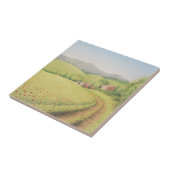 Toscane Farmhouse, Italië, pastel Ceramic Tile Tegeltje (Zijkant)
