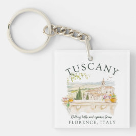 Toscane Florence Reizen – Rolling Hills & Trees Sleutelhanger