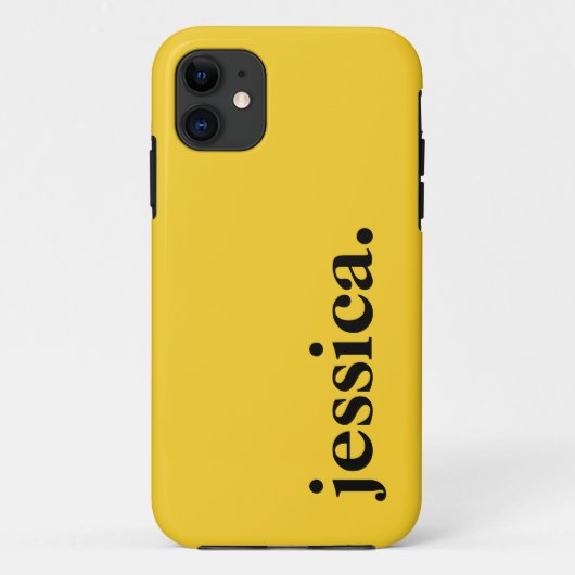 Toscane Geel Effen Kleur Elegante Naam Case-Mate iPhone Case (Achterkant)
