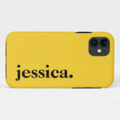 Toscane Geel Effen Kleur Elegante Naam Case-Mate iPhone Case (Achterkant (horizontaal))