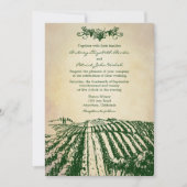 Toscane Green Winery Vineyard Wedding Invitations Kaart (Voorkant)