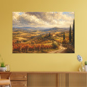 Toscane herfst landschapschilderkunst canvas afdruk (Insitu (Woonkamer))