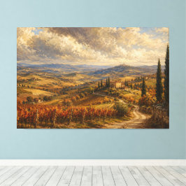 Toscane herfst landschapschilderkunst canvas afdruk