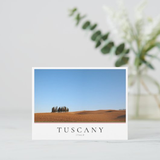 Toscane herfstlandschap met cypressie briefkaart (Staand voorkant)