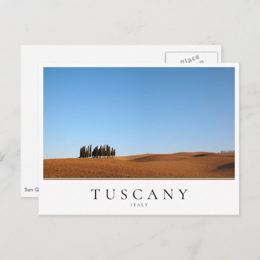Toscane herfstlandschap met cypressie briefkaart (Voorkant / Achterkant)