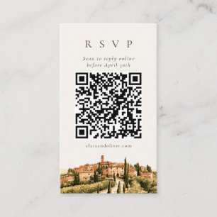 Toscane heuvellandstad ciberus Italië QR-code RSVP Informatiekaartje