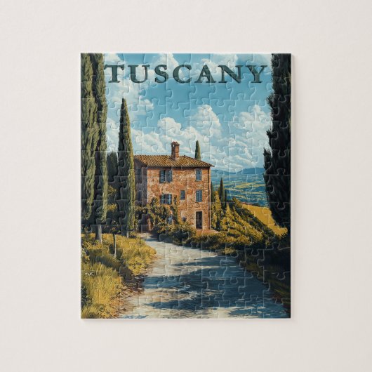 Toscane, idyllisch Italiaans platteland Legpuzzel (Verticaal)