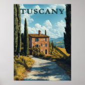 Toscane, idyllisch Italiaans platteland Poster (Voorkant)