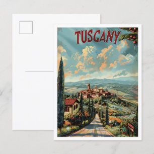 Toscane Italia Classic Art Retro Vintage Reizen Briefkaart