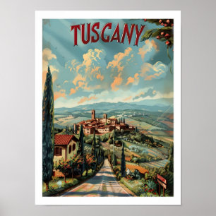 Toscane Italia Classic Art Retro Vintage Reizen Poster