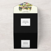 Toscane Italiaans Toscaanse Villa waterverf wijnma All In One Uitnodiging (Buitenkant)