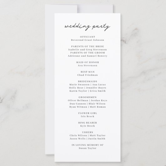 Toscane Italiaans Villa Waterverf Trouwprogramma (Achterkant)