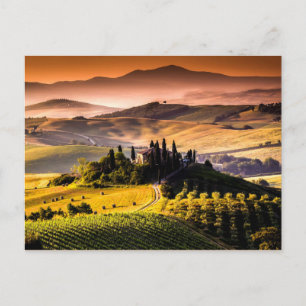 Toscane, Italiaanse landschapsfoto Briefkaart
