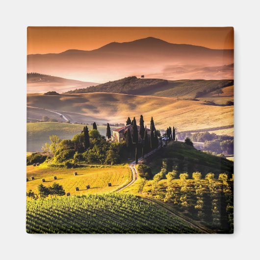 Toscane, Italiaanse landschapsfoto Magneet (Voorkant)