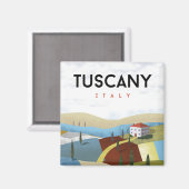 Toscane italiaanse reisweg Magnet (Voorkant / Achterkant)