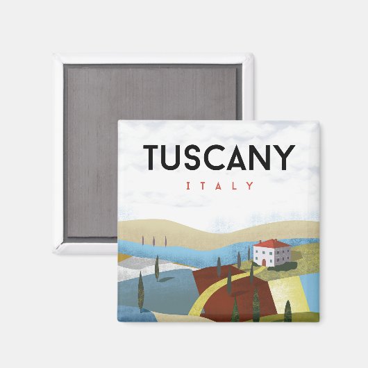 Toscane italiaanse reisweg Magnet (Voorkant / Achterkant)