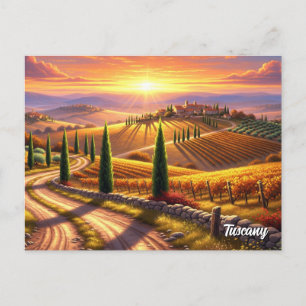 Toscane Italiaanse villa Briefkaart