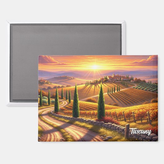 Toscane Italiaanse villa Magneet (Voorkant / Achterkant)