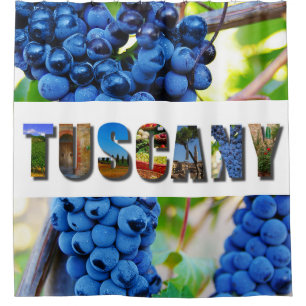 Toscane Italiaanse wijnbouw Toscaanse reisfoto's Douchegordijn
