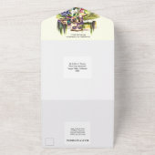 Toscane Italiaanse wijnmakerij lavendel Italië wij All In One Uitnodiging (Buitenkant)