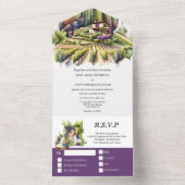 Toscane Italiaanse wijnmakerij lavendel Italië wij All In One Uitnodiging (Binnen)