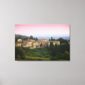 Toscane Italië Aquarel Effect Opgespannen Canvas Afdruk (Voorkant)