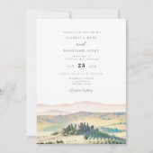 TOSCANE Italië Aquarel Skyline Foto Bruiloft Kaart (Voorkant)