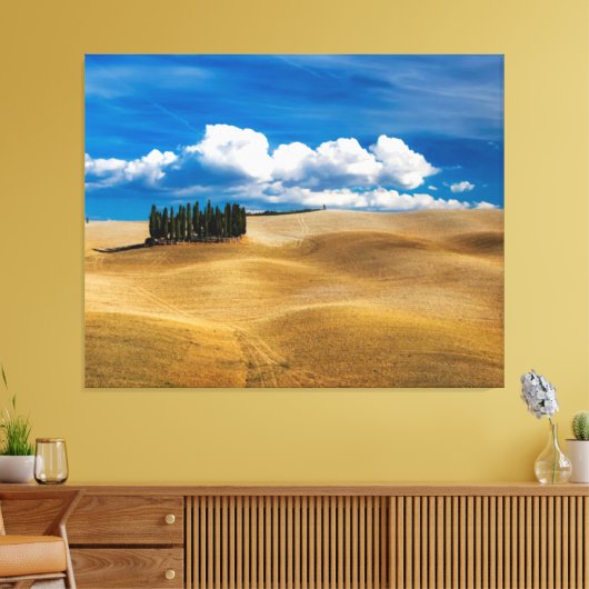 Toscane (Italië) bedekt het landschap Canvas Afdruk (Insitu (Woonkamer))