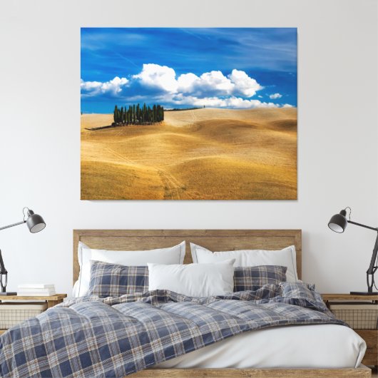 Toscane (Italië) bedekt het landschap Canvas Afdruk (Insitu (Slaapkamer))